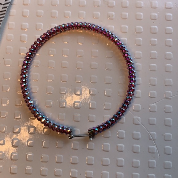 Jimmy crystal Swarovski pink hoops 2.75”d - Picture 5 of 5